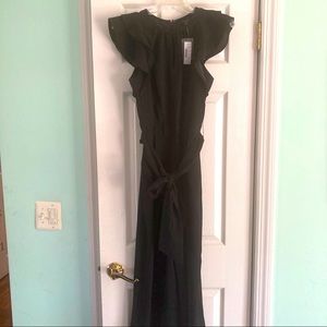J Crew crepe ruffle jumpsuit size 00